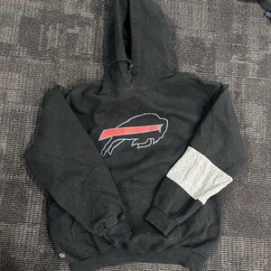 Men's Black and Gray Hoodie with Logo
